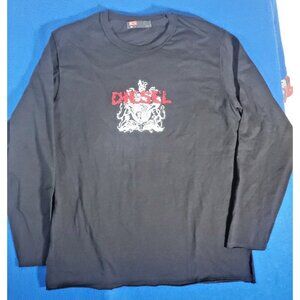Diesel Black Long Sleeve Shirt Men's Size Large 100% Cotton